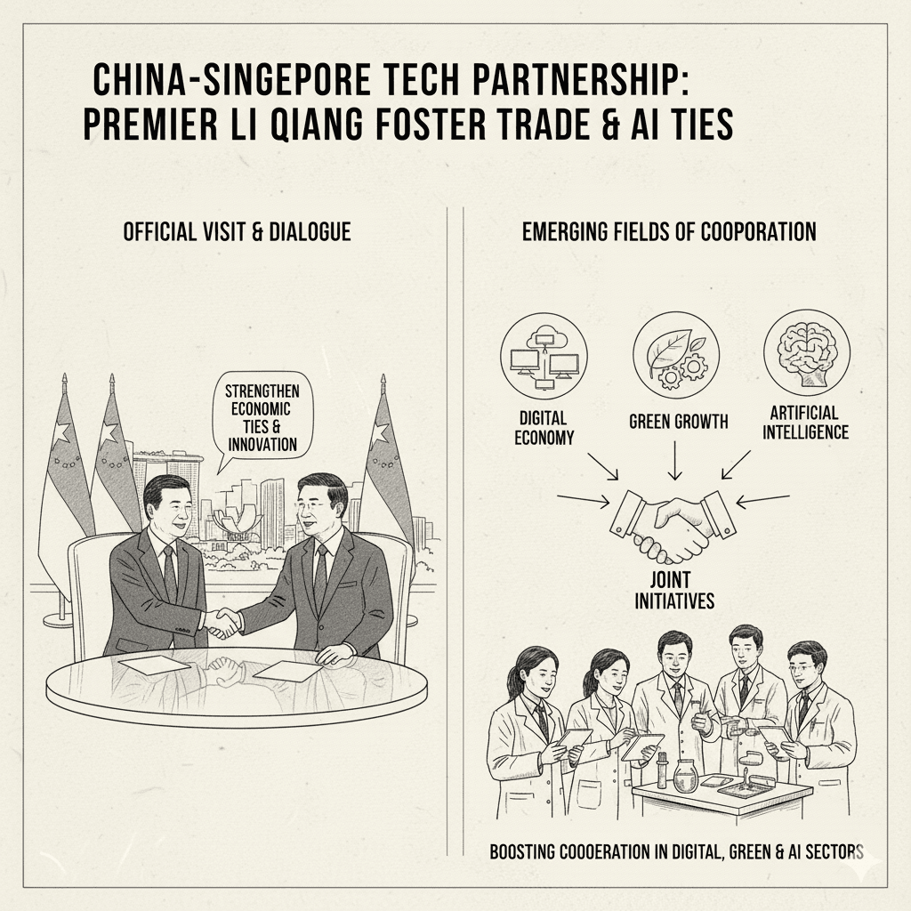 China and Singapore deepen cooperation in digital economy, green development, and AI in 2025