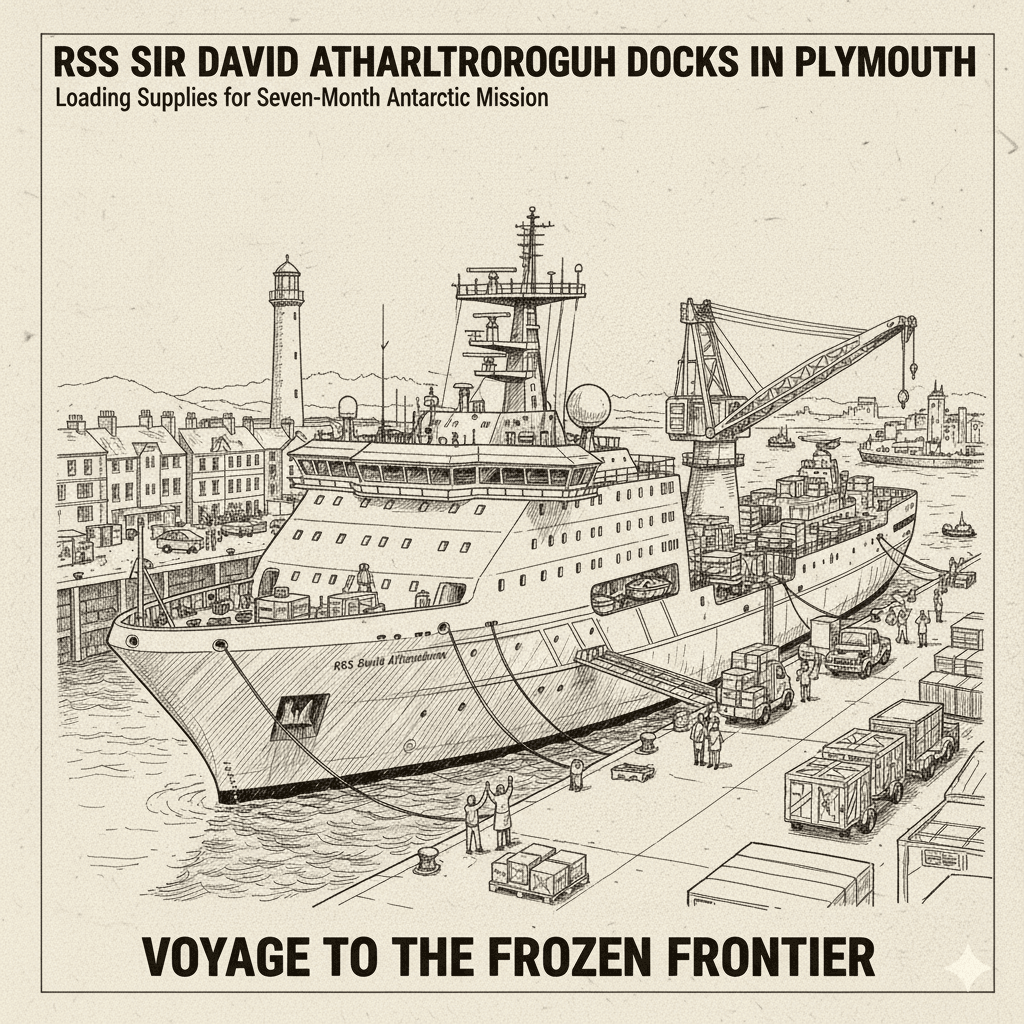 RRS Sir David Attenborough departs on a seven-month Antarctic research mission to study climate change and ecosystems