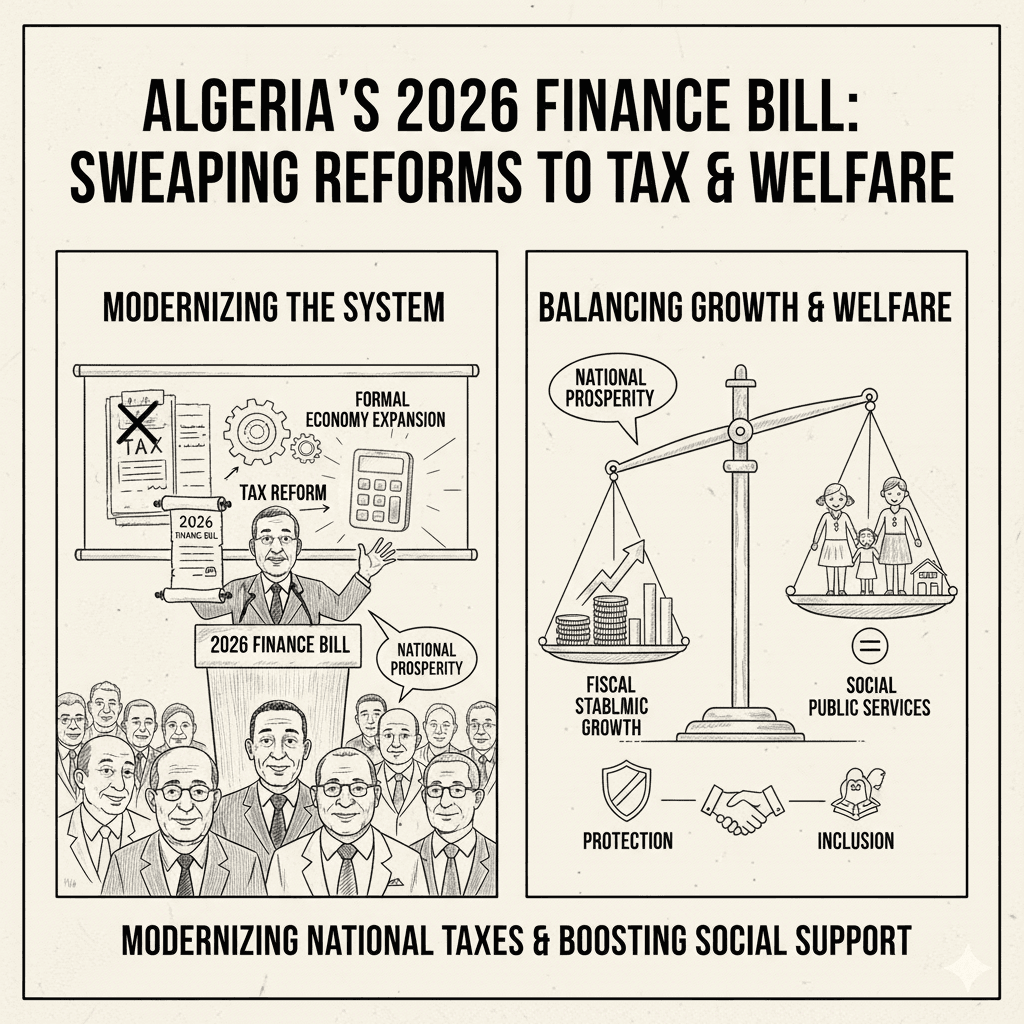 Algerian government announces 2026 Finance Bill to modernize tax system and protect citizens’ purchasing power