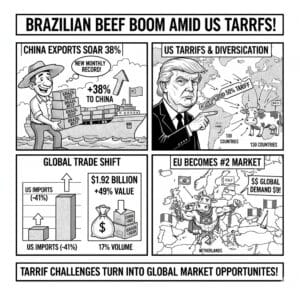 Brazilian beef exports rise as U.S. tariffs reshape global trade with China