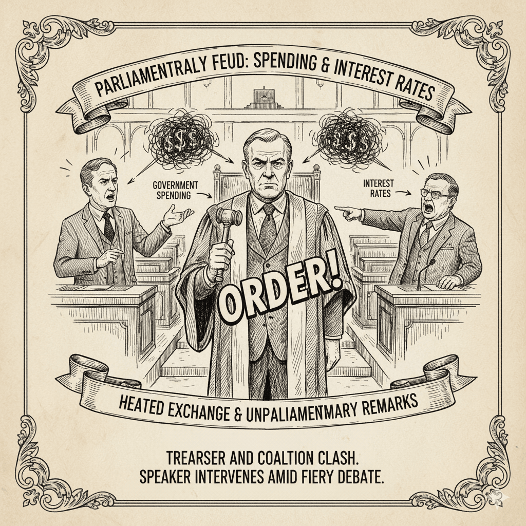 Australia interest rate debate Jim Chalmers parliament clash