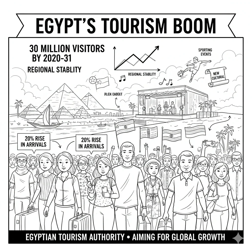 Egypt tourism 2026 targets 20% increase in international arrivals