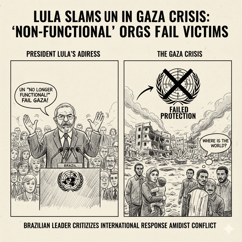 Brazil’s President Lula criticizes UN for failing to stop Gaza violence