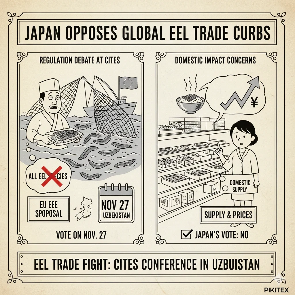 Japan opposes global eel trade restrictions at CITES Summit