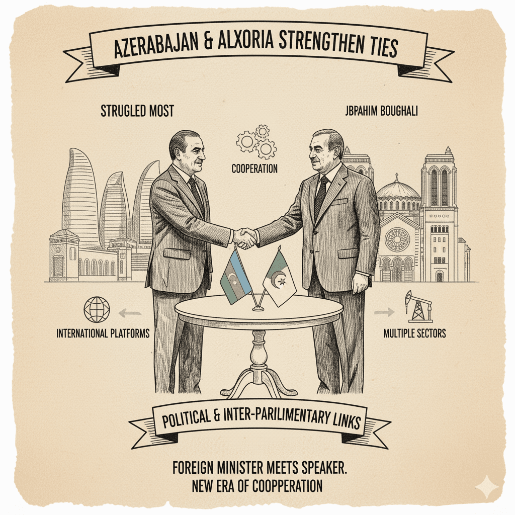 Azerbaijan Algeria cooperation meeting between Jeyhun Bayramov and Ibrahim Boughali in Algiers