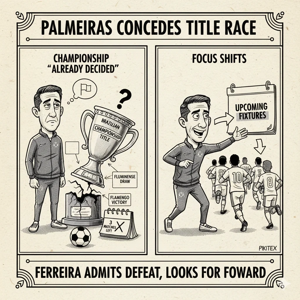 Palmeiras x Fluminense match as Abel Ferreira reacts after conceding the Brazilian title race.