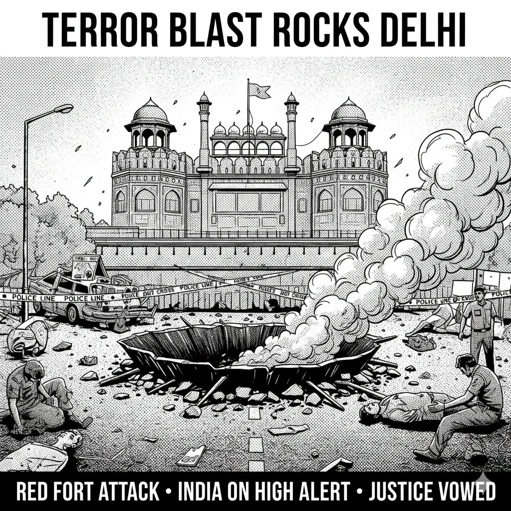 Deadly Red Fort Blast Kills 10 in Delhi, India on 10 November