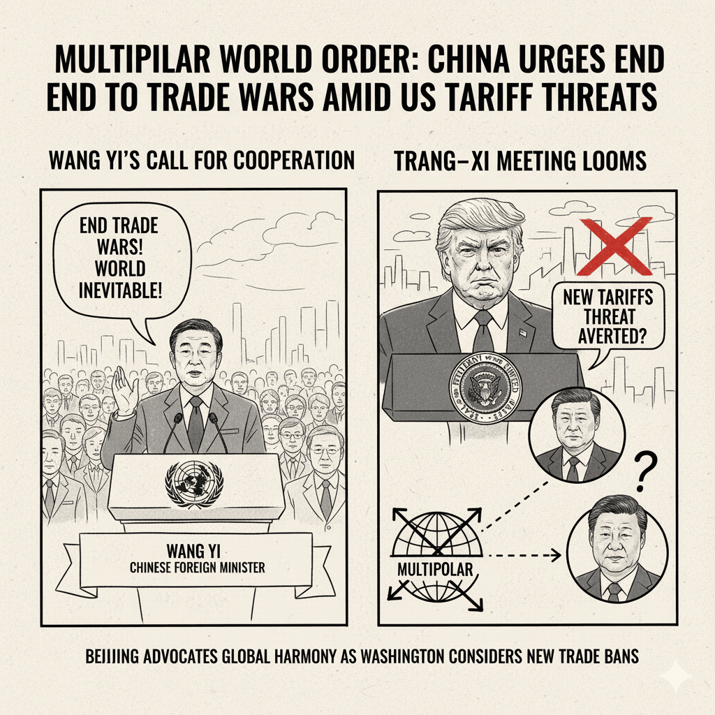 Wang Yi warns against trade wars and calls for multipolar world