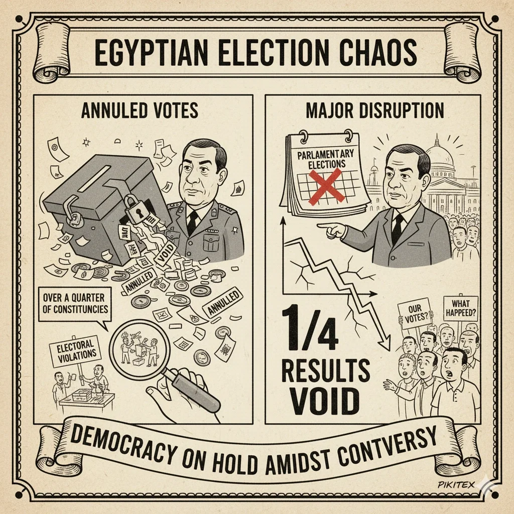 Egypt parliamentary elections 2025 disrupted with first-round vote cancellations