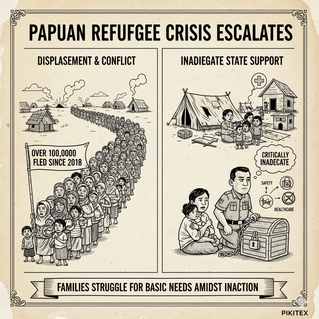 Papua Conflict Displaces Over 100,000 as Aid Falls Short, Rights Groups Warn