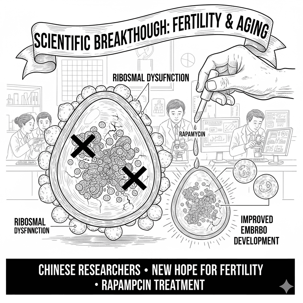 Ribosomal dysfunction in oocytes linked to age-related infertility research in China