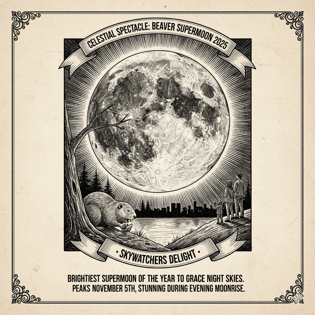 Beaver Moon 2025 brightest supermoon in night sky