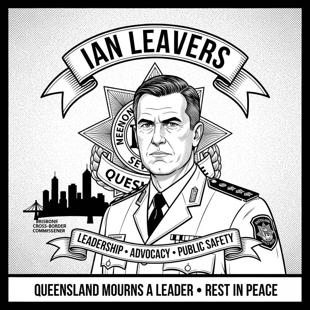 Portrait of Ian Leavers, former Queensland Police Union president