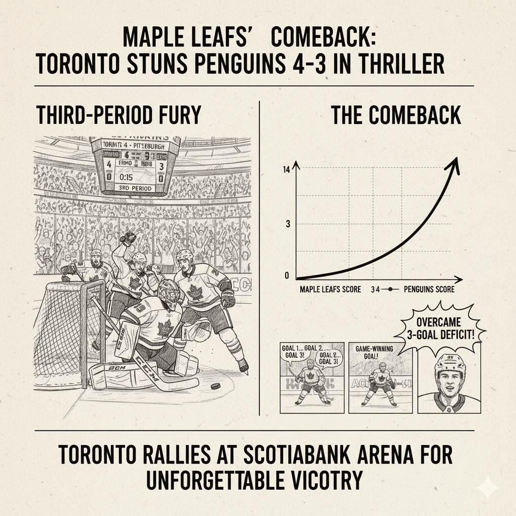 Toronto Maple Leafs celebrate comeback win over Pittsburgh Penguins