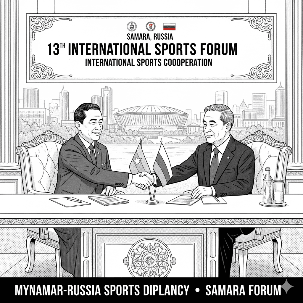 Myanmar Sports Minister Jeng Phang Naw Taung at International Sports Forum in Samara, Russia