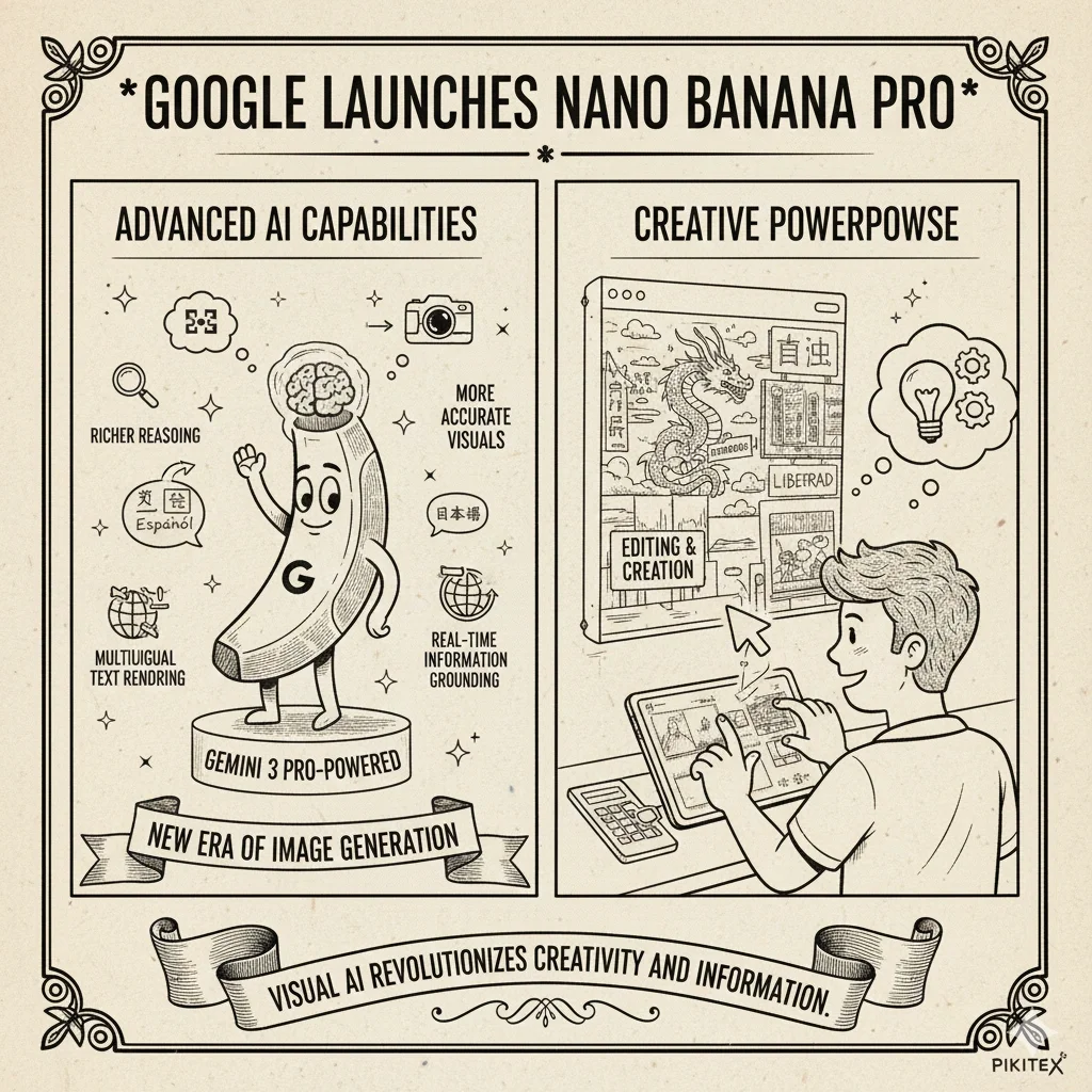 Nano Banana Pro powered by Gemini 3 generates accurate visuals with multilingual text