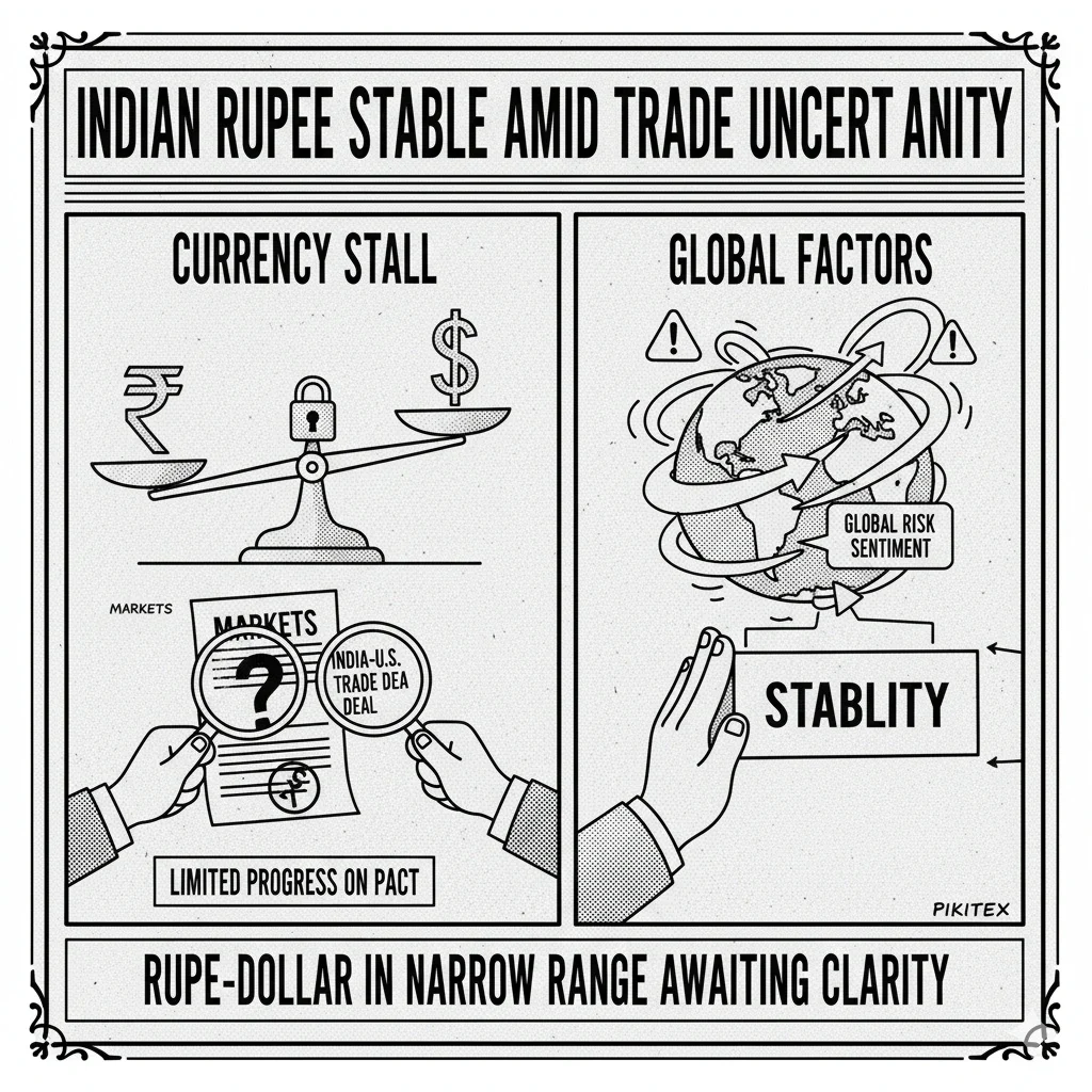 Indian rupee trade pact talks influence USD-INR stability in forex markets.