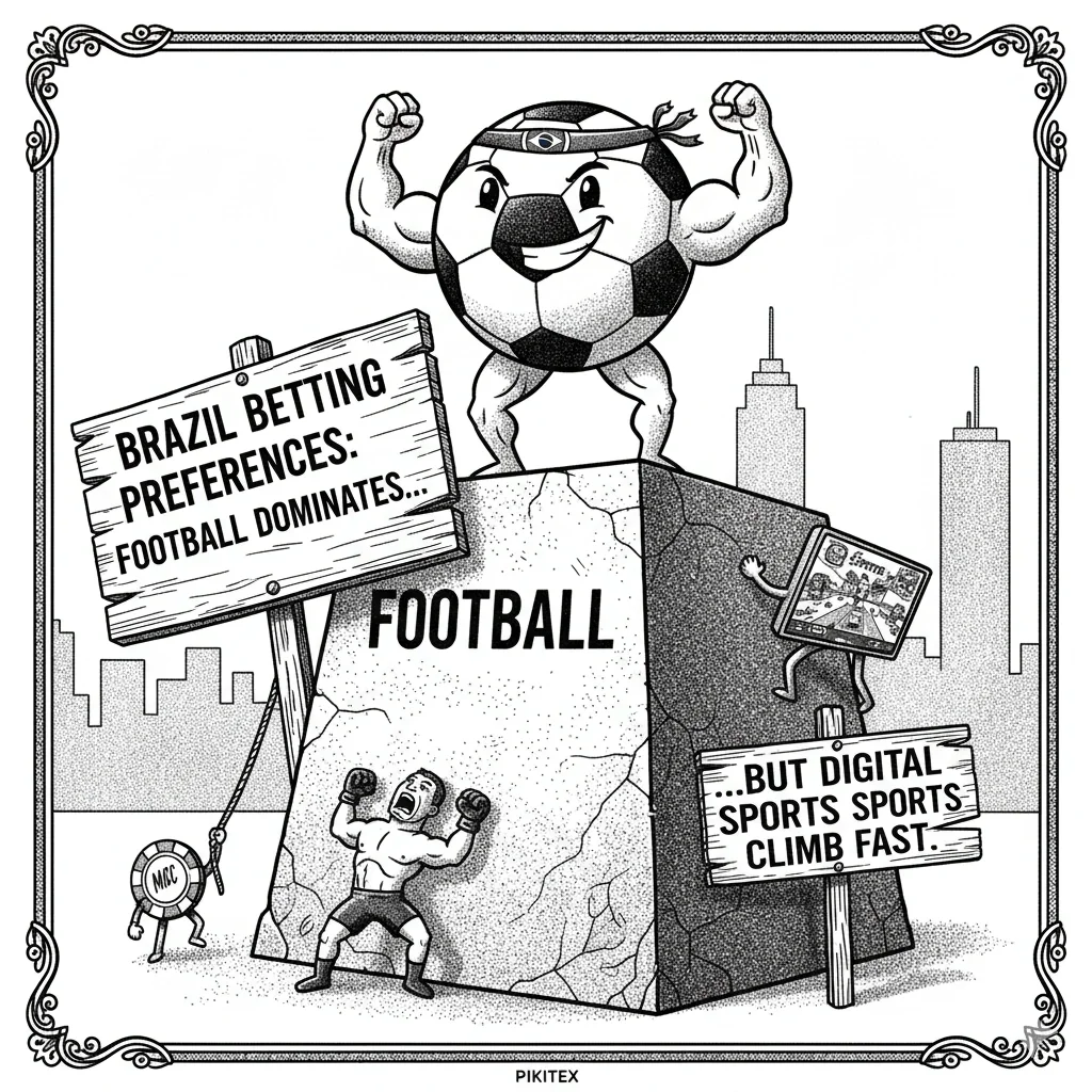 Brazil sports betting trends 2025 chart showing football dominance at 76 percent market share