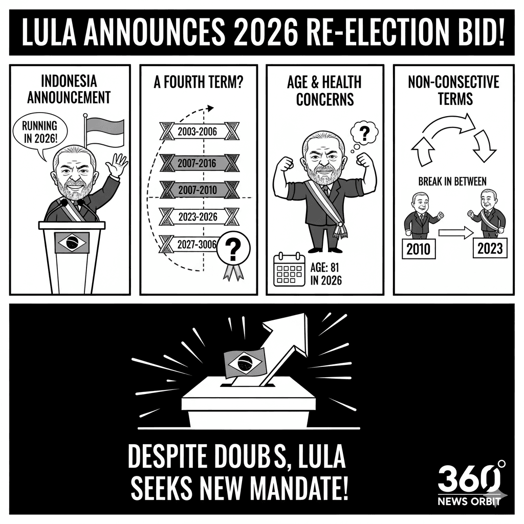 Brazil President Lula announces 2026 election bid during Indonesia visit