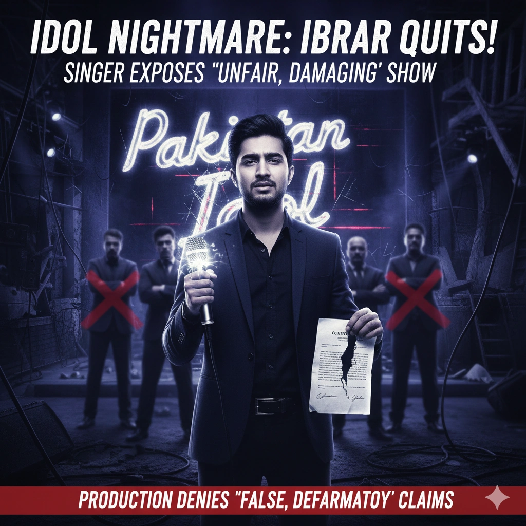 Pakistan Idol faces controversy after contestant M Ibrar Shahid quits, alleging unfair treatment, while producers deny claims.