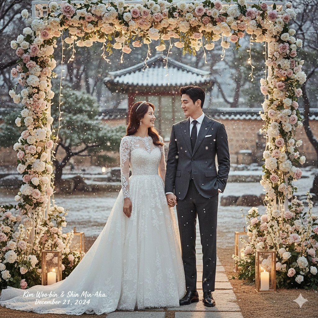 Kim Woo-bin and Shin Min-ah tied the knot in a romantic snowy Seoul wedding. See details, guests, photos, and what’s next for the star couple.