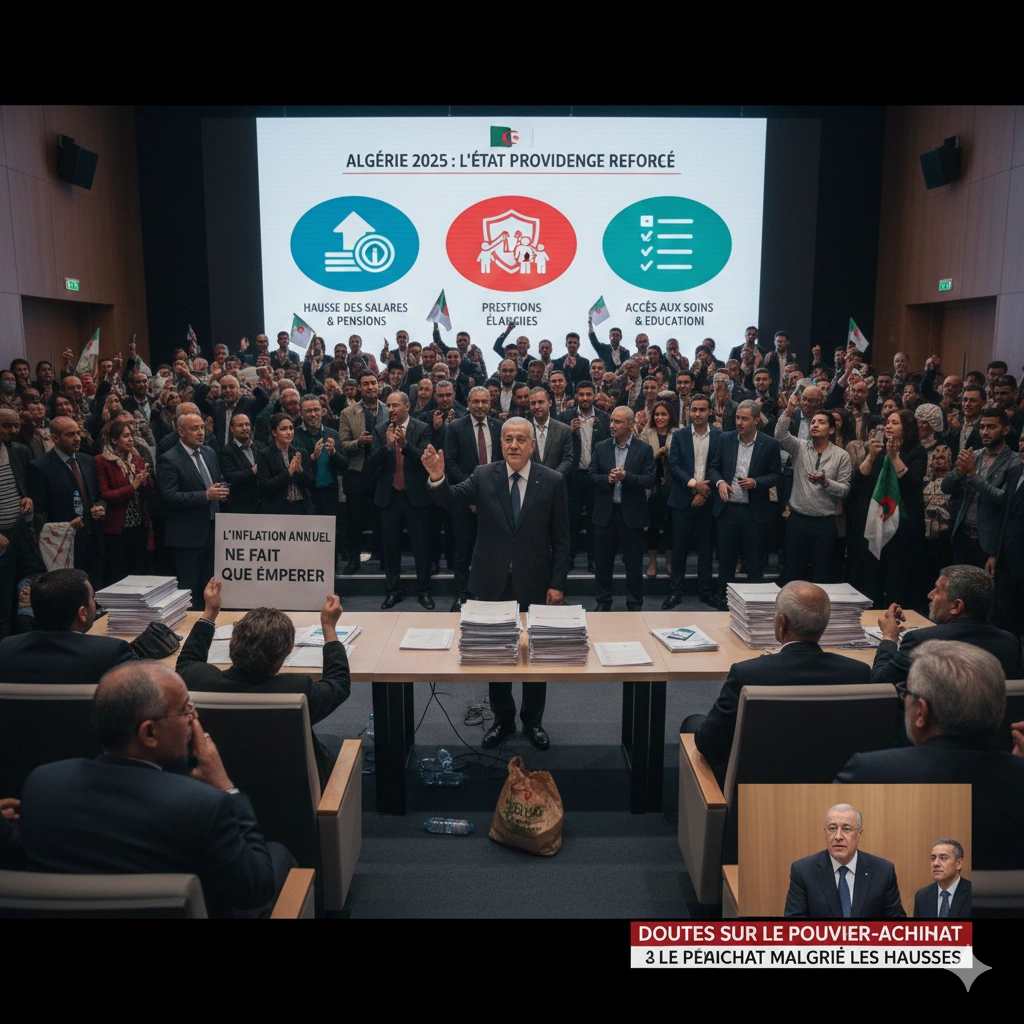 Algeria 2025 social reforms boost wages, pensions, and benefits, reinforcing the welfare state while raising questions on inflation and fiscal sustainability.
