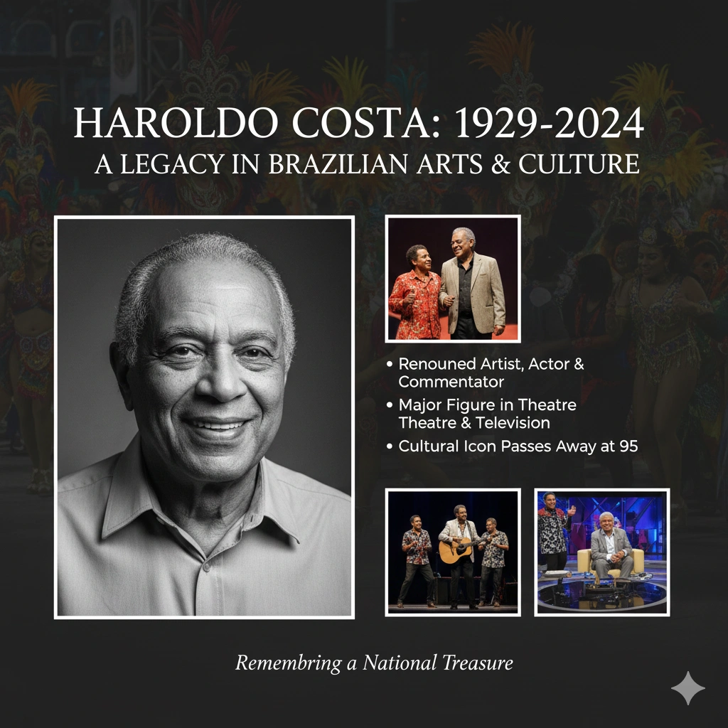 Haroldo Costa, a pioneering figure in Brazilian theatre, television, and cultural commentary, has died at 95. His legacy shaped generations.