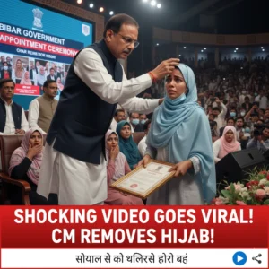 Bihar CM Nitish Kumar hijab controversy erupts after viral video shows hijab pulled at a government event, sparking nationwide outrage.