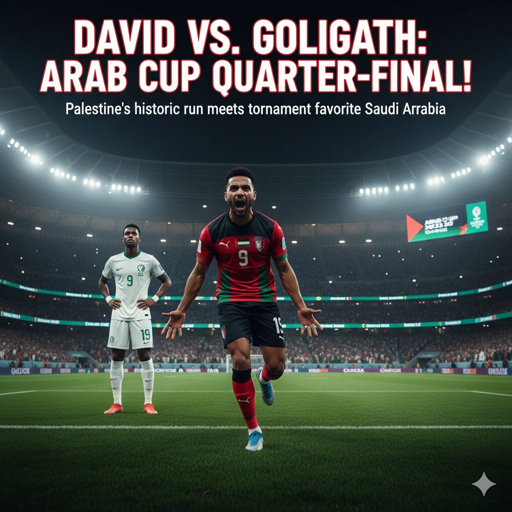 Palestine reach their first Arab Cup quarter-final after topping a tough group. They now face Saudi Arabia, seeking to extend their historic run.