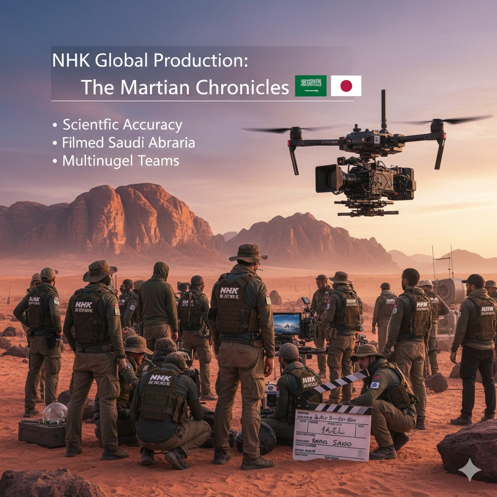 火星の女王 is NHK’s latest science drama, blending scientific accuracy with international production, including large-scale filming in Saudi Arabia.