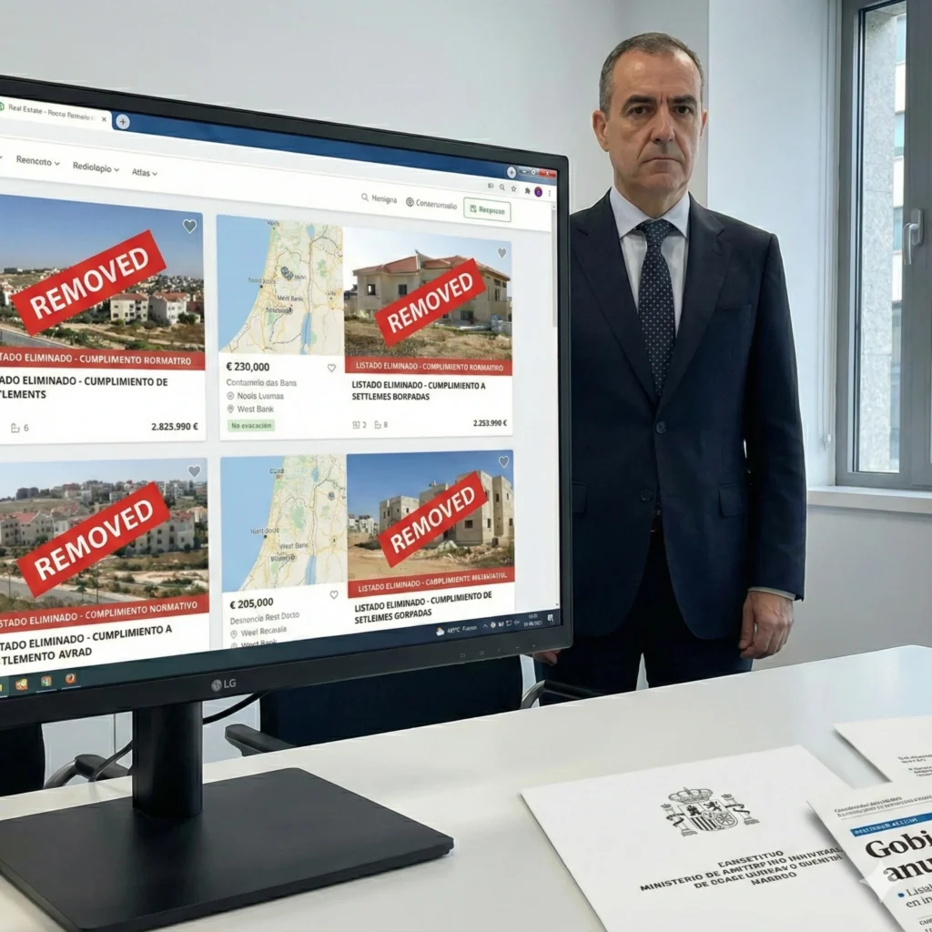 Spain removes 138 Palestinian Territories vacation rentals, enforcing law and stopping “occupation tourism” on major booking platforms.