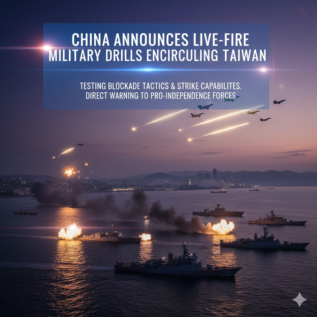 China military drills Taiwan 2025 simulate blockade and combat, warning pro-independence forces and foreign backers.