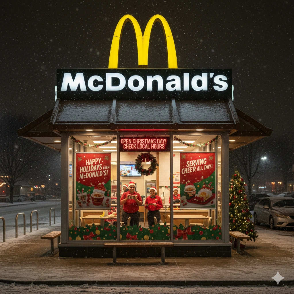 McDonald’s Christmas Day 2025 hours are confirmed nationwide. Learn holiday timings, franchise variations, and how to plan meals without disruption.