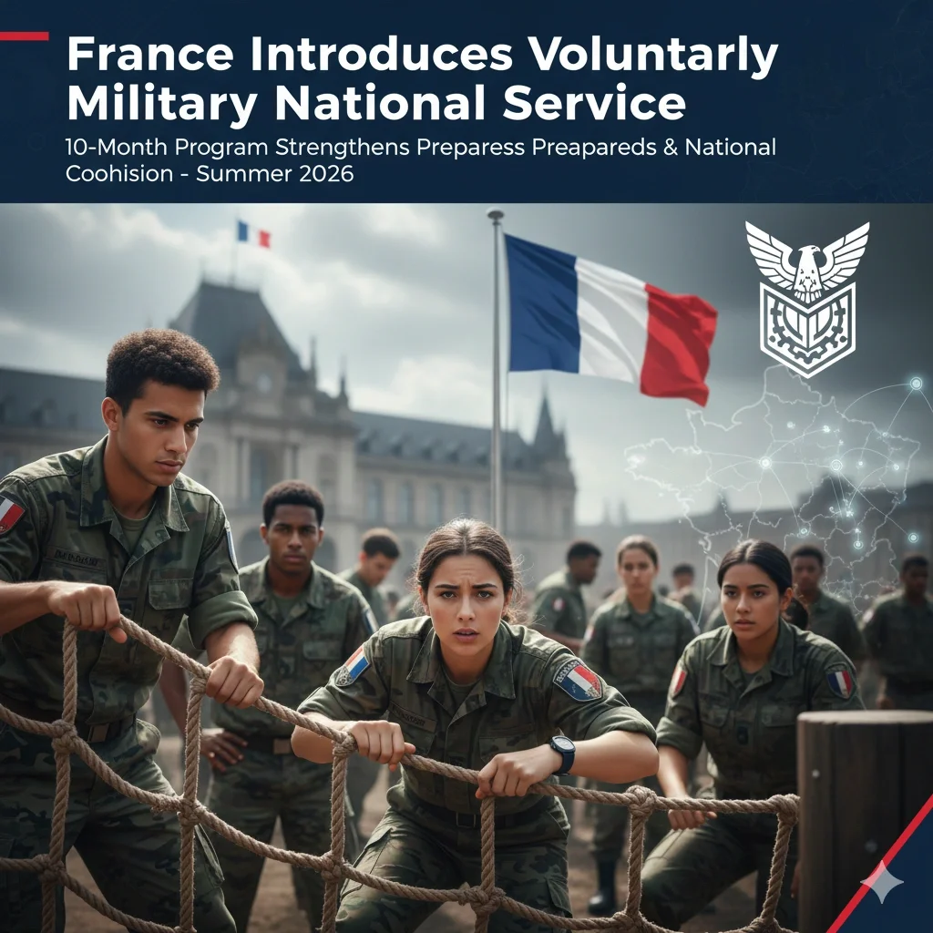 France voluntary military service participants undergoing training