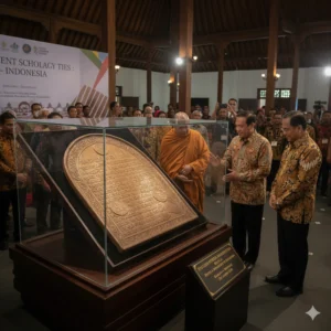 Indonesia receives a replica of the Nalanda Copperplate Inscription from India in 2025, highlighting ancient ties and Muarajambi UNESCO bid.