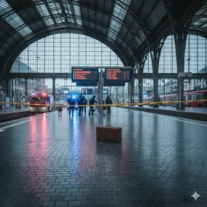 Stuttgart main train station evacuated for 4 hours due to suspicious luggage threat. Authorities confirm safety; normal operations resumed.