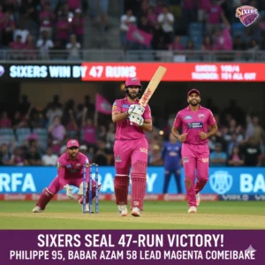 Sydney Sixers vs Sydney Thunder: Philippe and Azam Lead Sixers to Victory