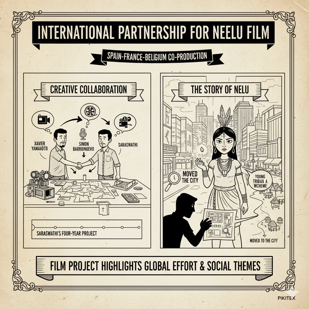 Indian animation Neelu film poster featuring tribal protagonist