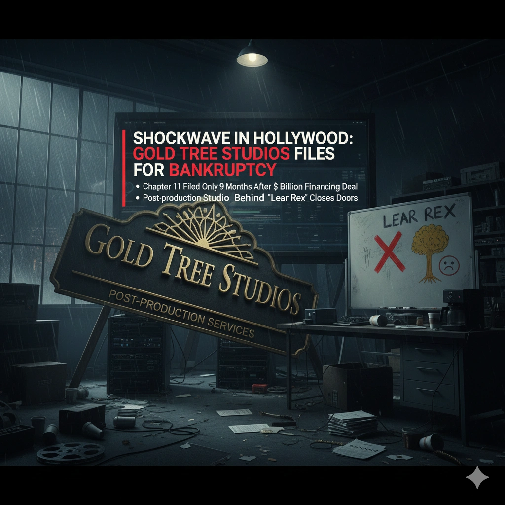 Gold Tree Studios, Al Pacino’s post-production partner on Lear Rex, files Chapter 11 bankruptcy just months after a $1 billion financing deal, raising questions about Hollywood’s volatile post-production sector.