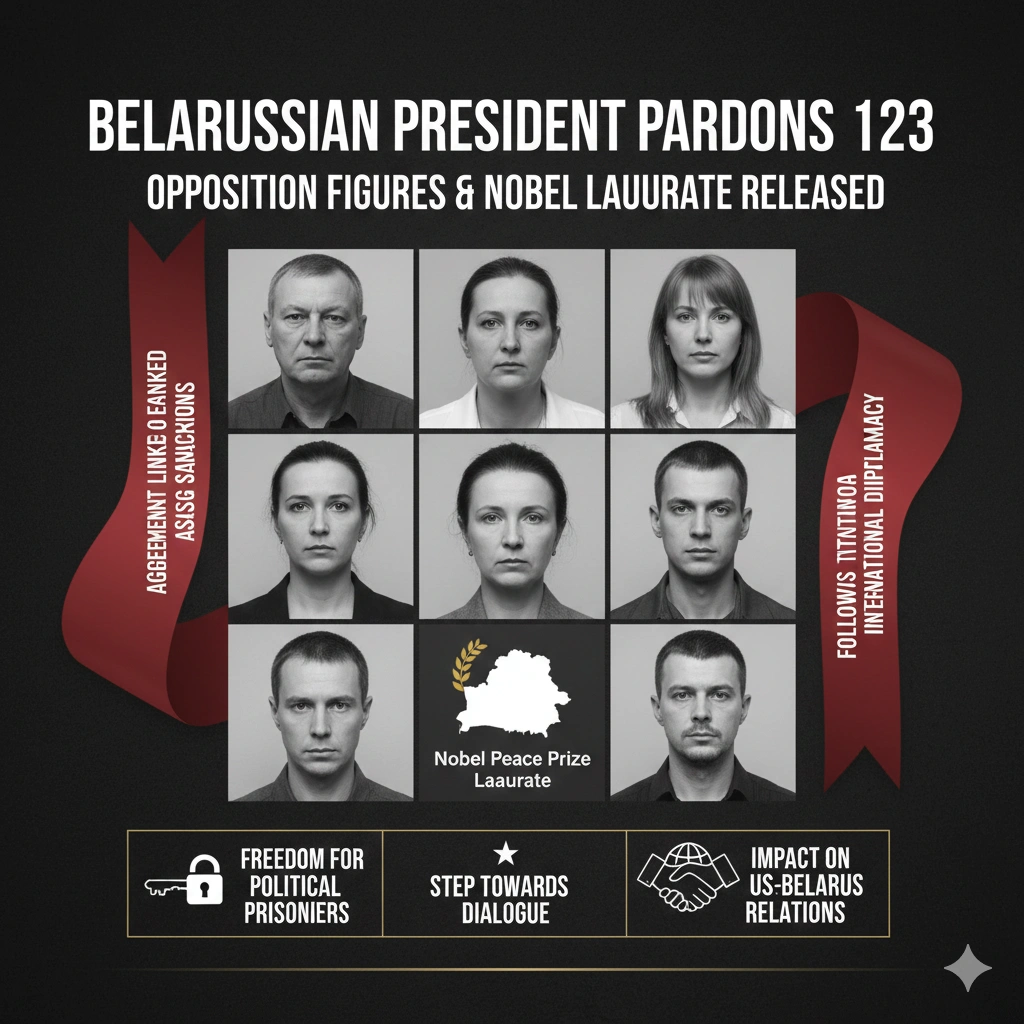 мария колесникова is among key Belarusian political prisoners freed after Lukashenko orders mass pardons linked to partial U.S. sanctions relief.