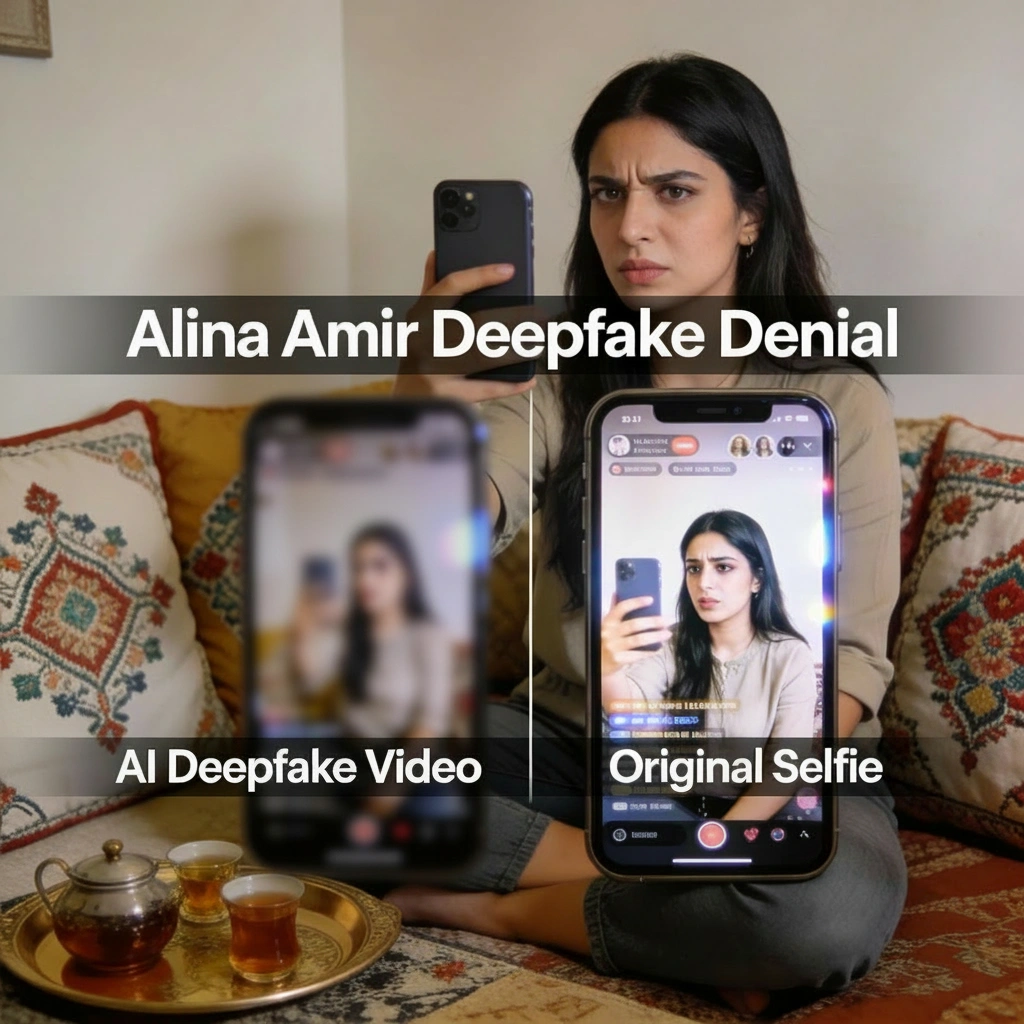 Pakistani TikTok star Alina Amir denies circulating obscene videos as deepfakes, urging verification and warning of risks to female influencers.