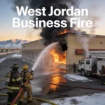 A West Jordan business fire caused significant structural damage early morning, with rapid response containing flames and no reported injuries.
