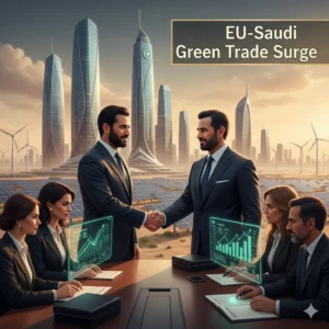 EU-Saudi green energy boom drives €90B trade, clean energy investment, and free trade revival shaping Gulf markets in 2026.