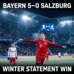Bayern vs Salzburg ends 5–0! Kompany’s young talents shine as Bayern dominate in winter friendly, building momentum for Bundesliga 2026 title push.