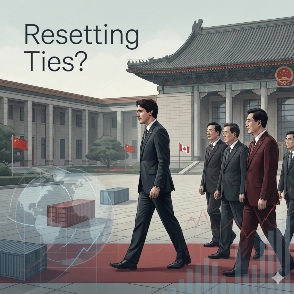 Canadian PM Mark Carney visits China on a rare five-day trip to revive trade ties, ease tariffs, and reduce Canada’s reliance on the United States.