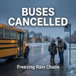 Freezing rain halts school buses across Ontario as ice warnings disrupt transportation, impact multiple regions, and raise safety concerns.