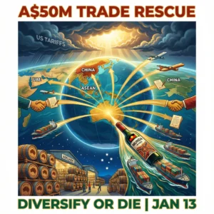 Australia launches $50M trade diversification plan to protect food and wine exports from US tariffs, boosting ASEAN and Middle East market access.