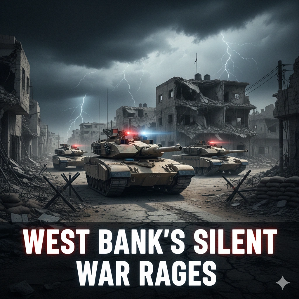 Israel West Bank war intensifies as raids, displacement, and settler violence reshape Palestinian life while Gaza dominates headlines.