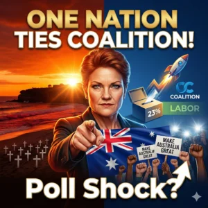 One Nation historic poll hits 23%, matching Coalition for the first time as voters react to Bondi tragedy and rising anti-immigration sentiment.