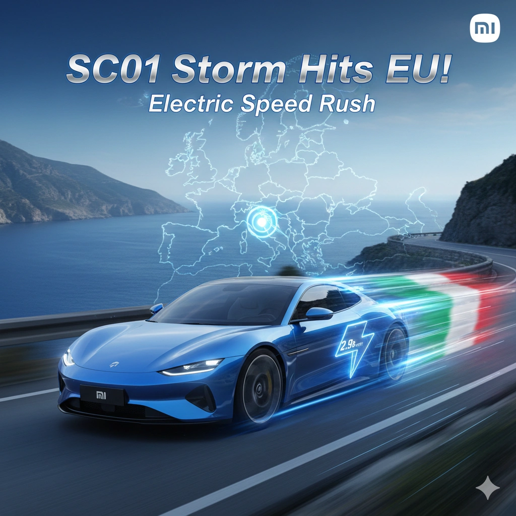 China SC01 electric sports car targets Europe in 2026 with 2.9s acceleration, Xiaomi backing, and limited 1,000-unit Italian build.